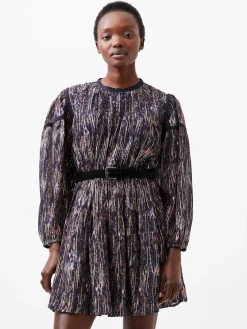 French Connection Dresses|Mini Dresses-Carissa Lurex Jacquard Sequin Mini Dress