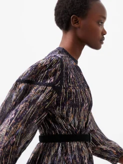 French Connection Dresses|Mini Dresses-Carissa Lurex Jacquard Sequin Mini Dress