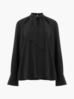 French Connection Tops|Shirts-Carmen Recycled Crepe Tie Blouse