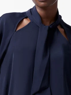 French Connection Tops-Carmen Recycled Crepe Tie Blouse