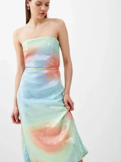 French Connection Sequin Dresses|Sequin Dresses-Carwen Anisha Sequin Strapless Dress