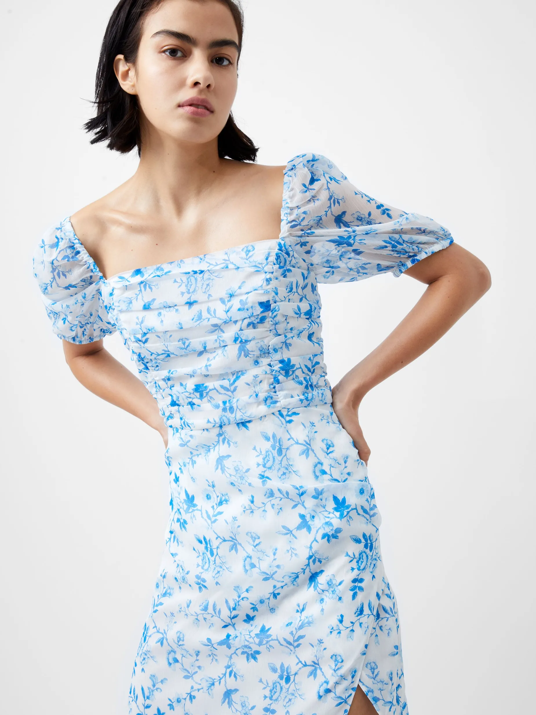 French Connection Party Dresses-Catrina Crinkle Ruched Dress