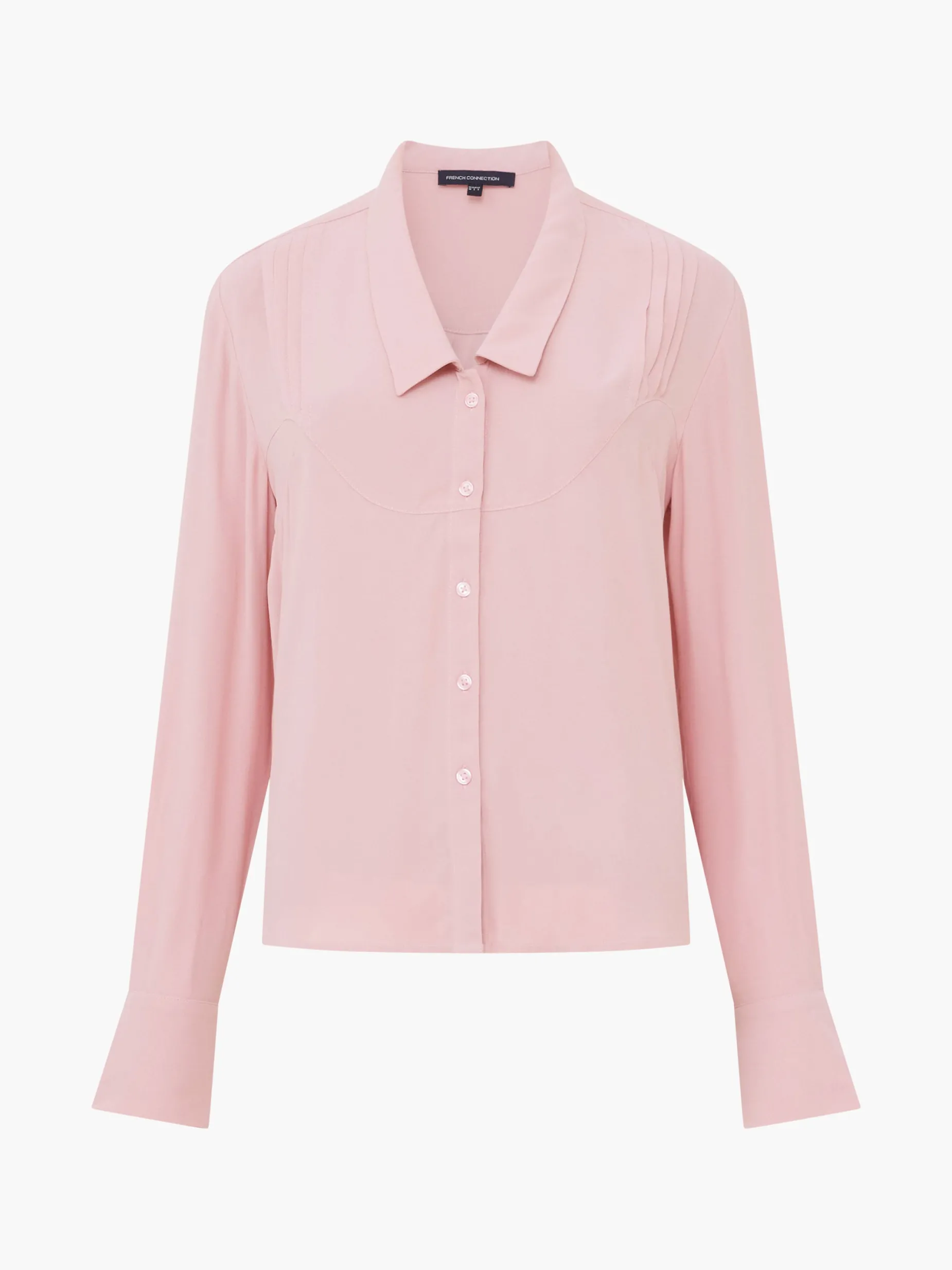 French Connection Tops|Shirts-Cecile Crepe Pin Tucks Shirt