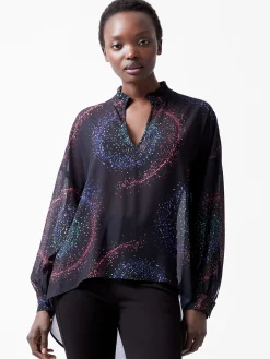 French Connection Tops-Cecily Estella Georgette Poet Blouse
