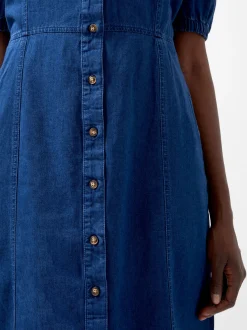 French Connection Dresses|Midi Dresses-Chambray Button Through Denim Shirt Dress