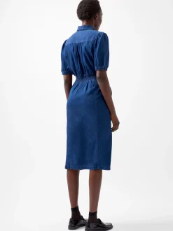 French Connection Dresses|Midi Dresses-Chambray Button Through Denim Shirt Dress
