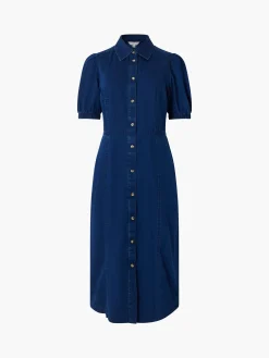 French Connection Dresses|Midi Dresses-Chambray Button Through Denim Shirt Dress