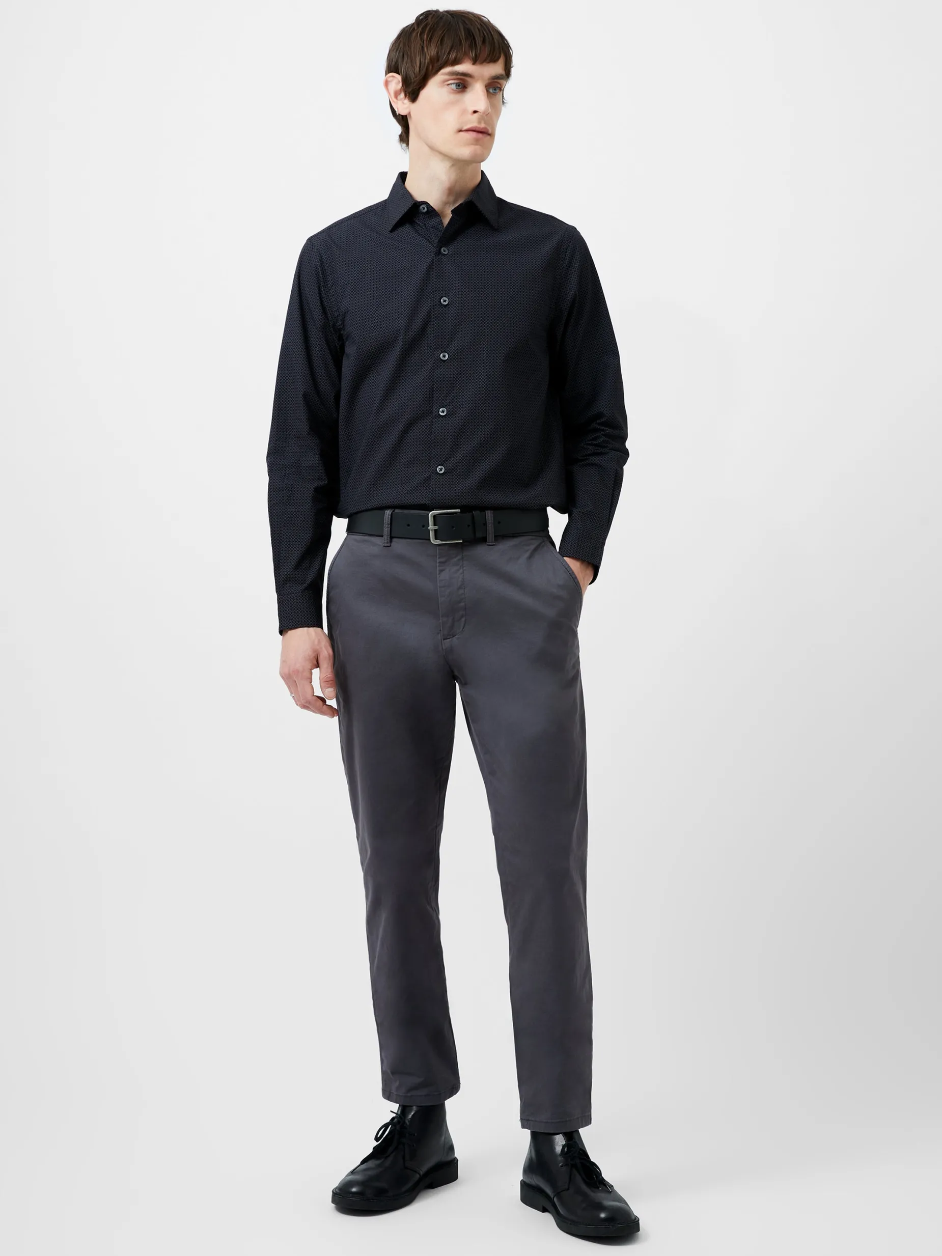 French Connection Shirts-Classic Collar Printed Shirt