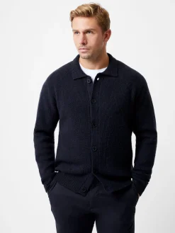French Connection Knitwear-Collared Button-Down Knit Cardigan