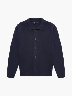 French Connection Knitwear-Collared Button-Down Knit Cardigan