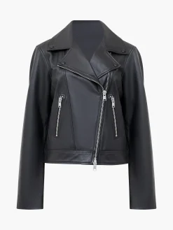 French Connection Coats & Jackets|Co-Ords-Connie Leather Biker Jacket