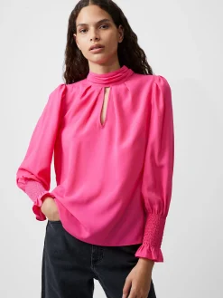 French Connection Tops|Jeans & A Nice Top-Crepe Light High Neck Long Sleeve Top