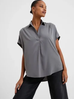French Connection Tops|Shirts-Crepe Light Recycled Popover Shirt