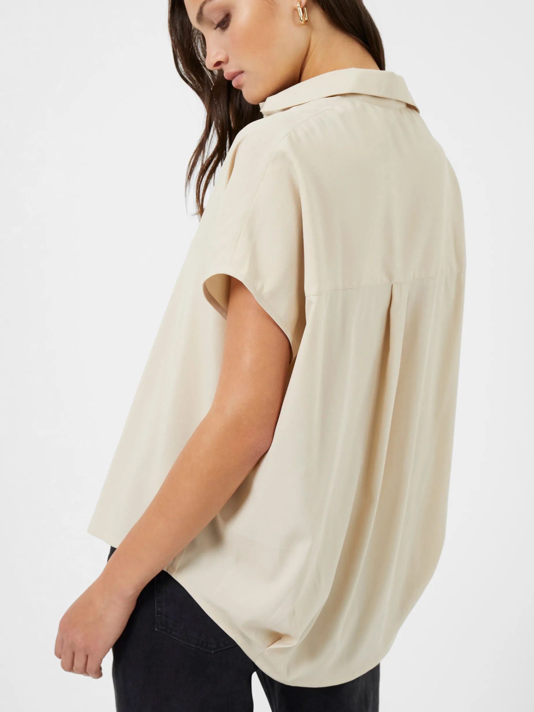 French Connection Tops|Shirts-Crepe Light Recycled Popover Shirt