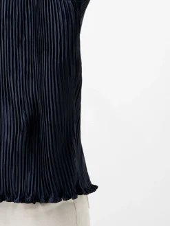 French Connection Tops|Shirts-Crina Crinkle Satin Georgette Mix Shirt