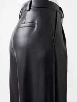 French Connection Trousers-Crolenda PU Wide Leg Trousers