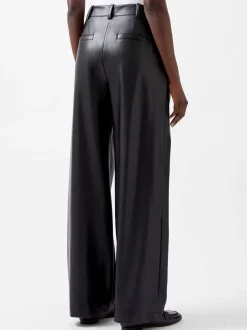 French Connection Trousers-Crolenda PU Wide Leg Trousers