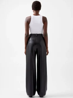 French Connection Trousers-Crolenda PU Wide Leg Trousers