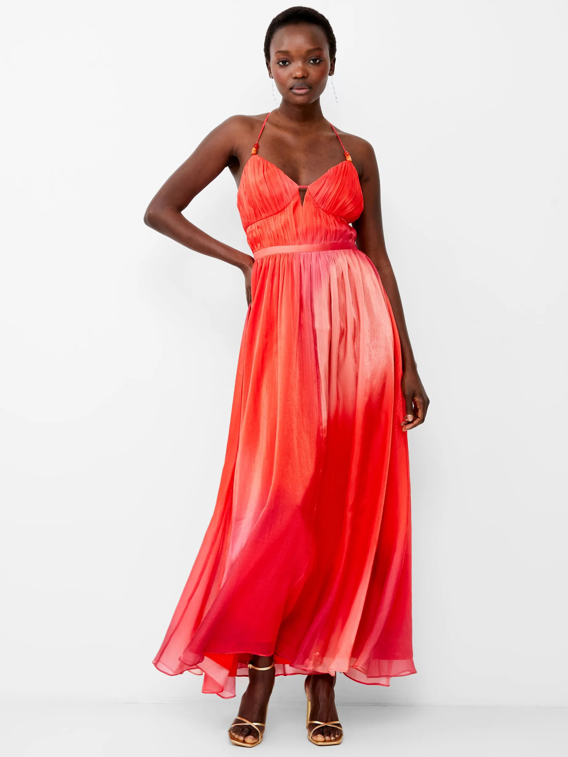 French Connection Maxi Dresses|Party Dresses-Darryl Hallie Crinkle Maxi Dress
