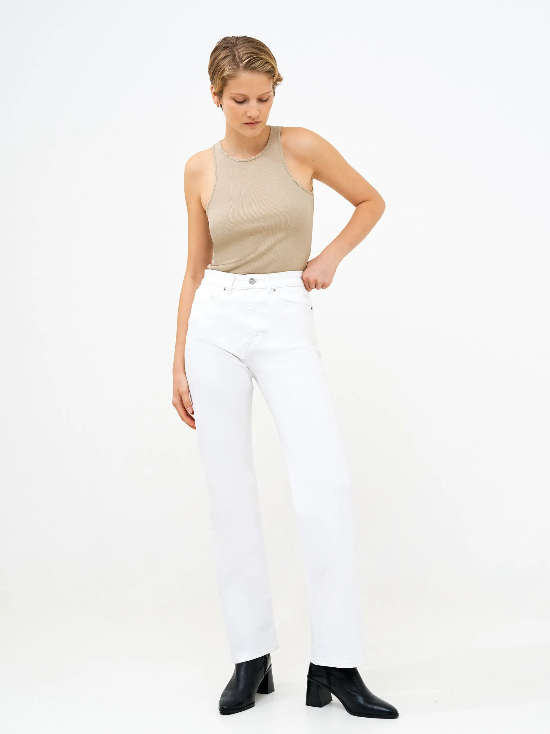 French Connection Co-Ords-Denim Stretch Wide Leg Jeans 34 Inch