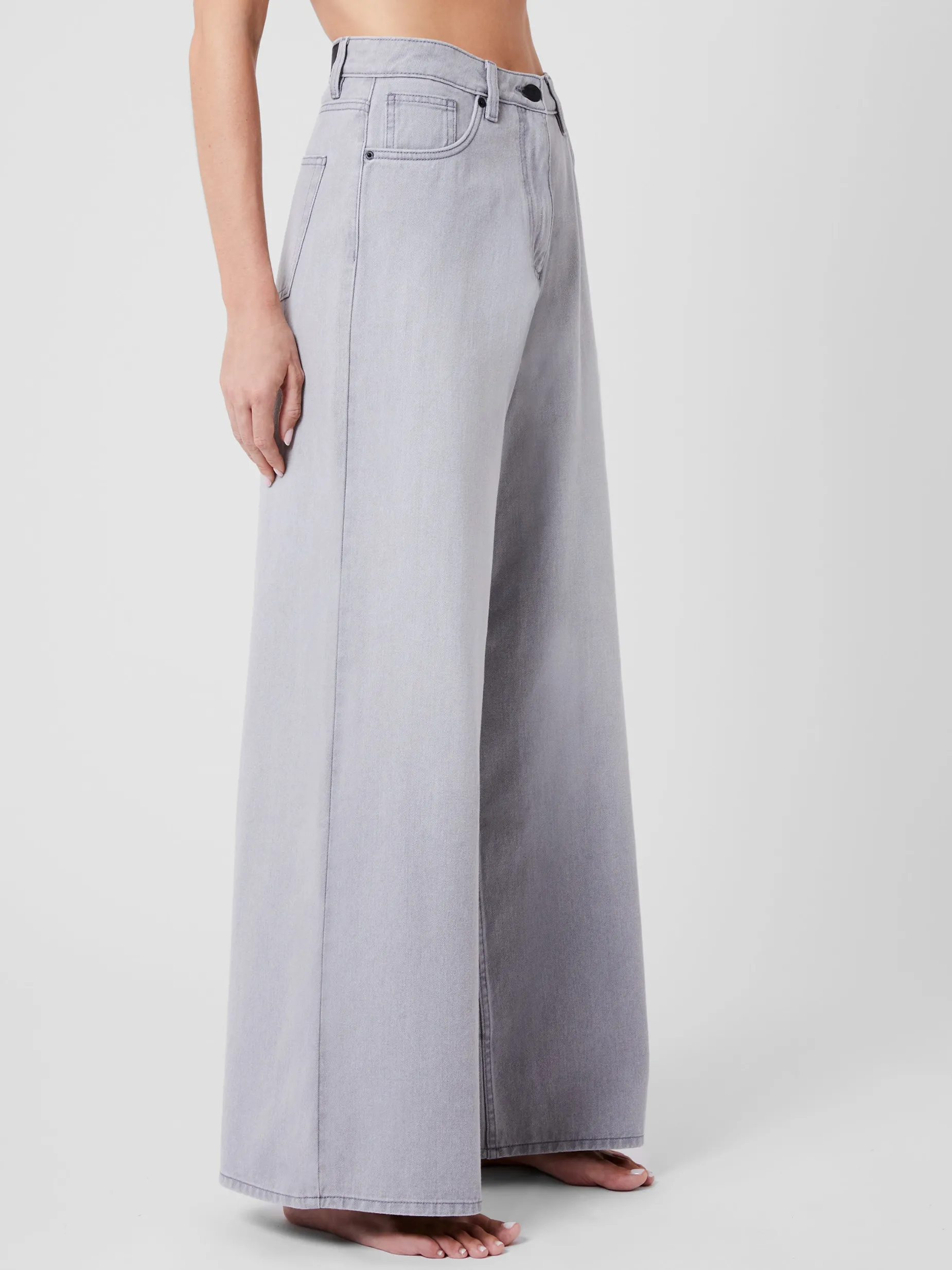 French Connection Jeans & A Nice Top-Denver Denim Relaxed Wide Leg Jeans 34 Inch