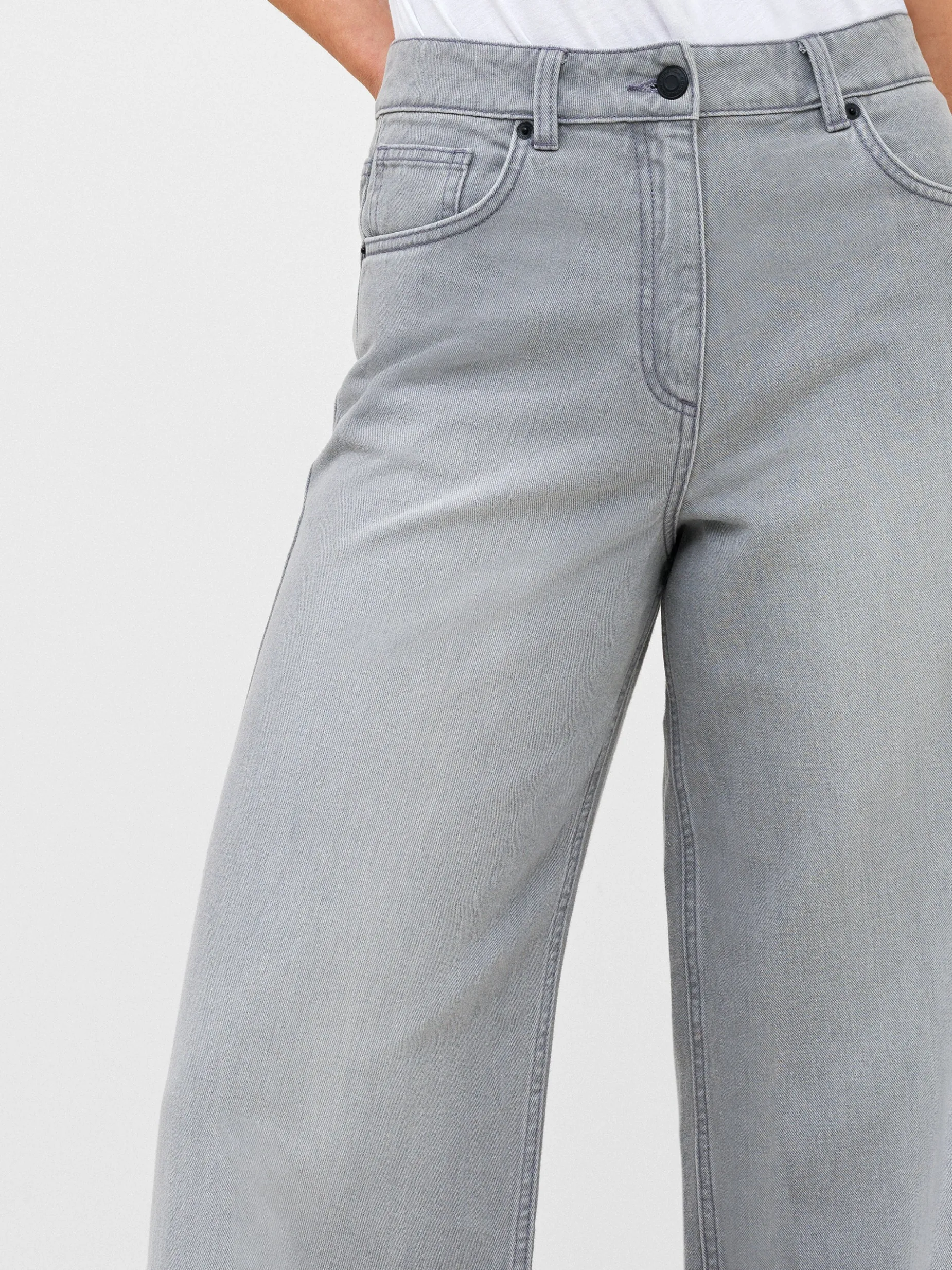 French Connection Jeans & A Nice Top-Denver Denim Relaxed Wide Leg Jeans 34 Inch