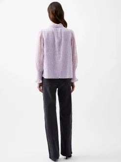 French Connection Tops-Diandra Devore Long Sleeve High Neck Top