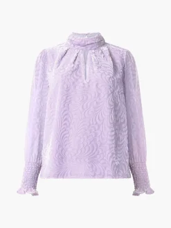 French Connection Tops-Diandra Devore Long Sleeve High Neck Top