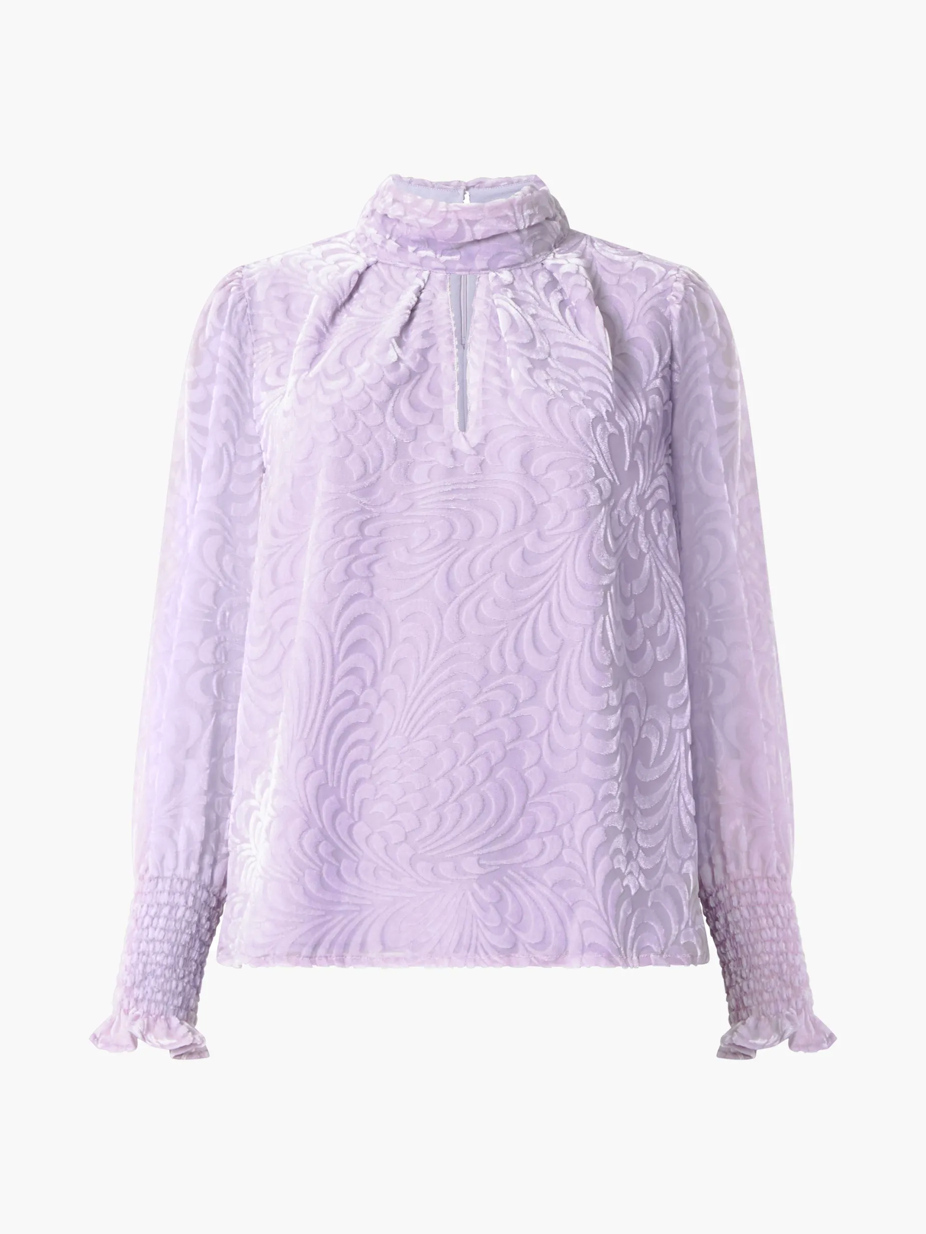 French Connection Tops-Diandra Devore Long Sleeve High Neck Top
