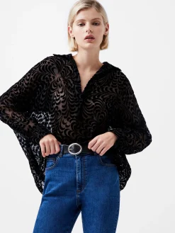 French Connection Tops|Shirts-Diandra Devore Long Sleeve Popover Shirt