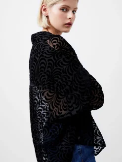 French Connection Tops|Shirts-Diandra Devore Long Sleeve Popover Shirt