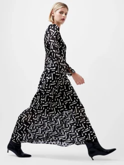 French Connection Dresses|Maxi Dresses-Diandra Satin Devore Maxi Dress