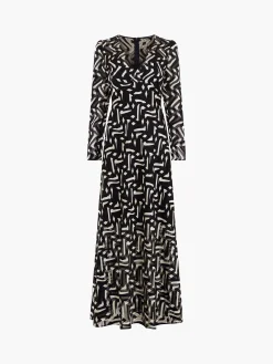 French Connection Dresses|Maxi Dresses-Diandra Satin Devore Maxi Dress
