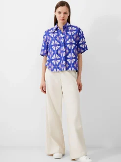 French Connection Co-Ords-Dory Birdie Linen Short Sleeve Shirt