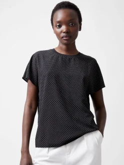 French Connection Tops-Dotty Spot Abeny Crew Neck Top