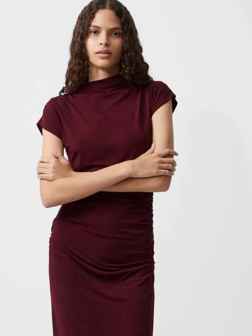 French Connection Dresses|Maxi Dresses-Draped Samira Mock Neck Dress