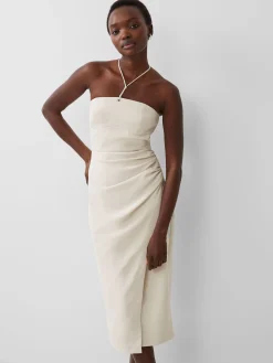 French Connection Party Dresses-Echo Crepe Halterneck Midi Dress
