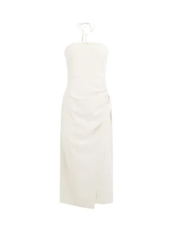 French Connection Party Dresses-Echo Crepe Halterneck Midi Dress
