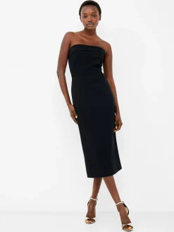 French Connection Party Dresses-Echo Crepe Strapless Midi Dress
