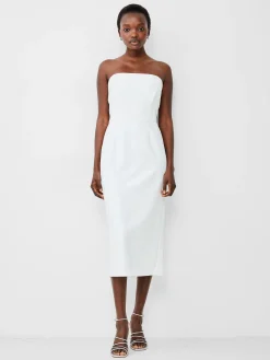 French Connection Party Dresses-Echo Crepe Strapless Midi Dress