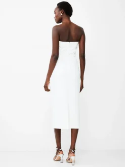 French Connection Party Dresses-Echo Crepe Strapless Midi Dress