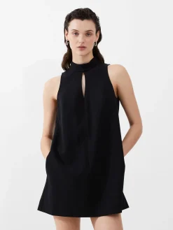 French Connection Party Dresses-Echo Sleeveless Keyhole Mini Dress