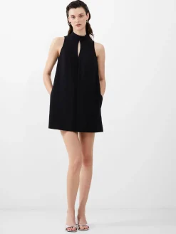 French Connection Party Dresses-Echo Sleeveless Keyhole Mini Dress