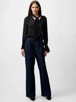 French Connection Tops|Jeans & A Nice Top-Eden Georgette Tie Neck Blouse