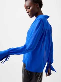 French Connection Tops|Jeans & A Nice Top-Eden Georgette Tie Neck Blouse