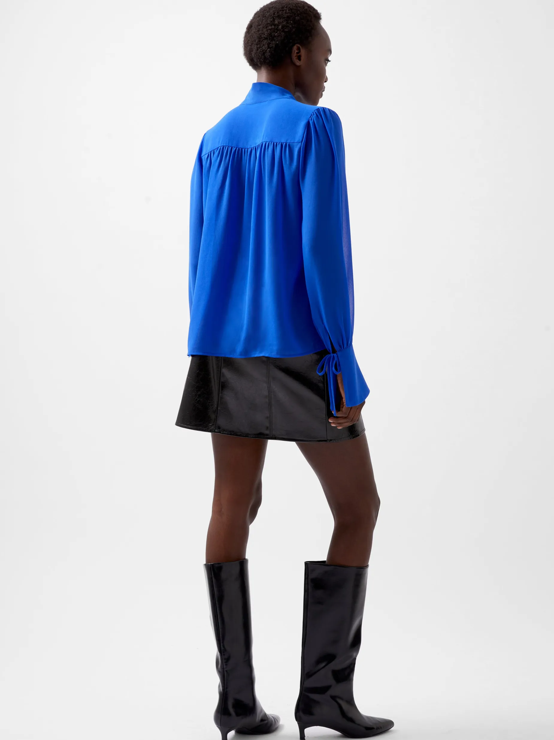 French Connection Tops|Jeans & A Nice Top-Eden Georgette Tie Neck Blouse