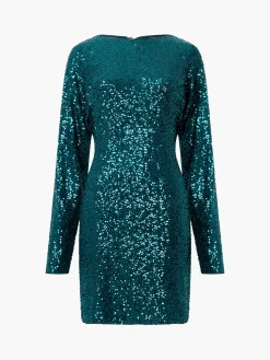 French Connection Dresses|Mini Dresses-Elena Sequin Bow Back Mini Dress