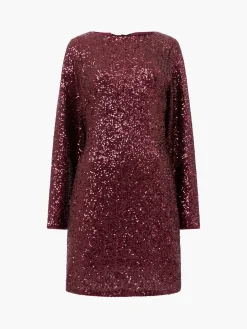 French Connection Dresses|Mini Dresses-Elena Sequin Bow Back Mini Dress