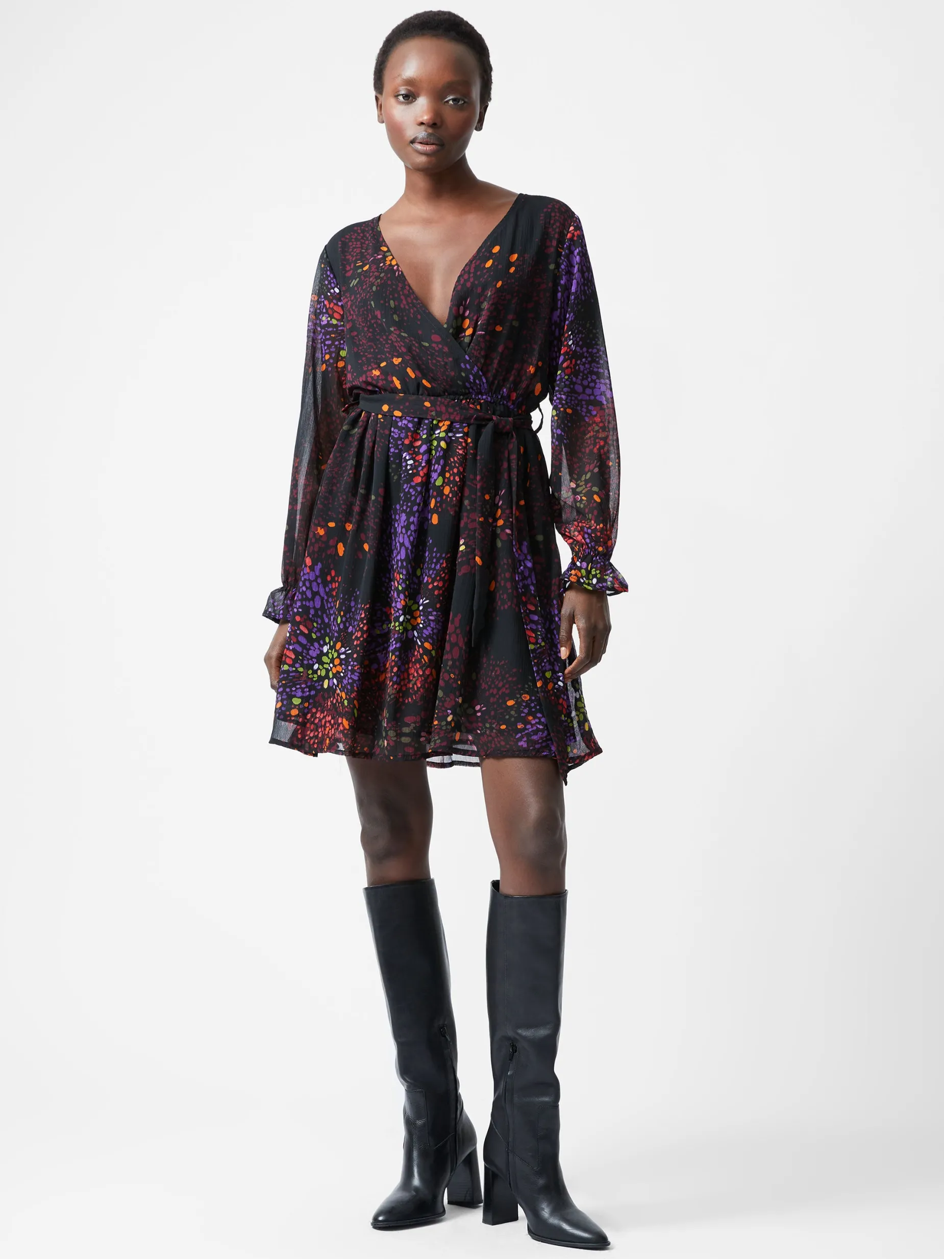 French Connection Party Dresses-Elise Wrap Mini Dress