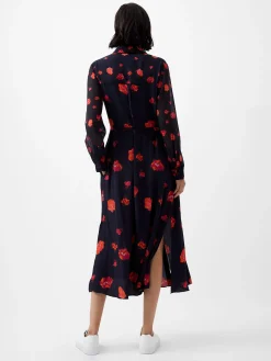 French Connection Dresses|Midi Dresses-Ella Eco Rose Long Sleeve Shirt Dress